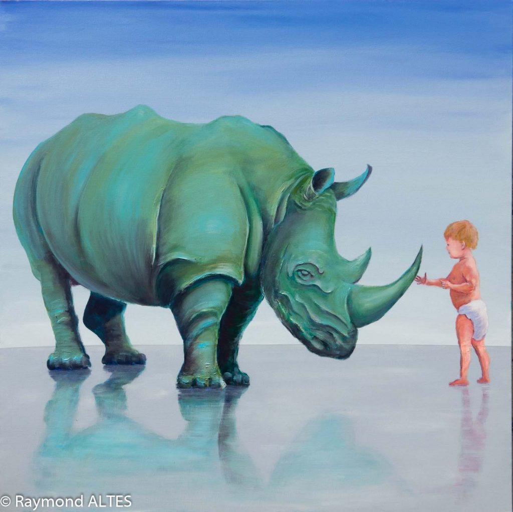 Tableau de Raymond Altes-Ceci n'est pas un rhinocéros !