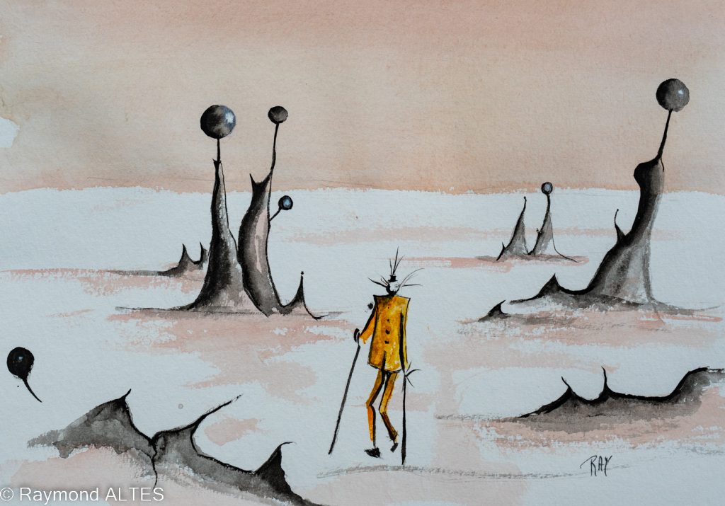 Le vieil homme se promenait sur la dernière étendue de glace …