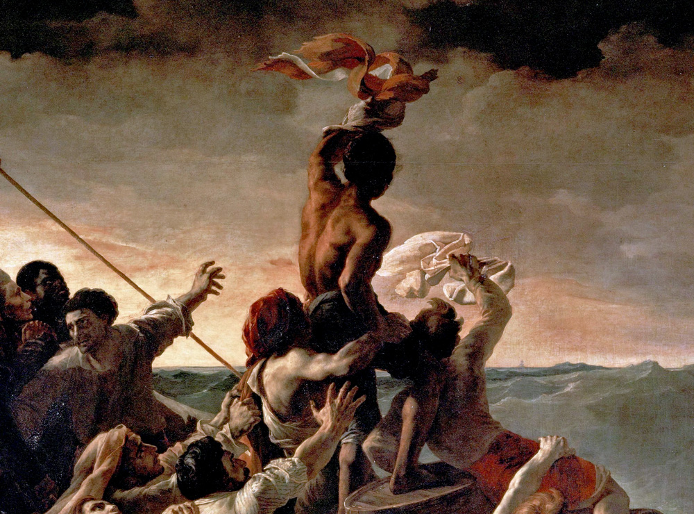 Les bras levés du Radeau de la Méduse de Théodore Géricault