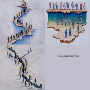 Les trois variations, trois tableaux rassemblés de Raymond Altès dans un même cadre