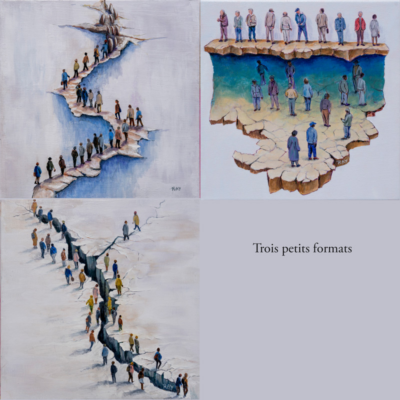 Les trois variations, trois tableaux rassemblés de Raymond Altès dans un même cadre